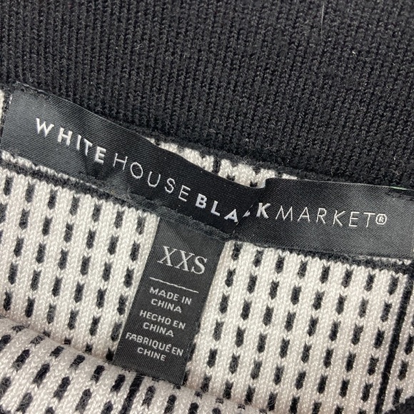 WHBM Windowpane Knit Sweater Skirt in Black/Ecru - Picture 8 of 10